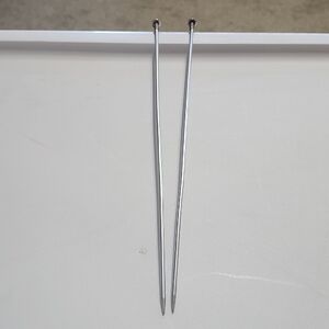 Aluminum Silver Knitting Needles Size 4 Metal